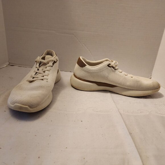 Size 9 Peter Millar Luxury Ivory Knit Upper Athletic Shoes VG Condition! No Box - Picture 2 of 11